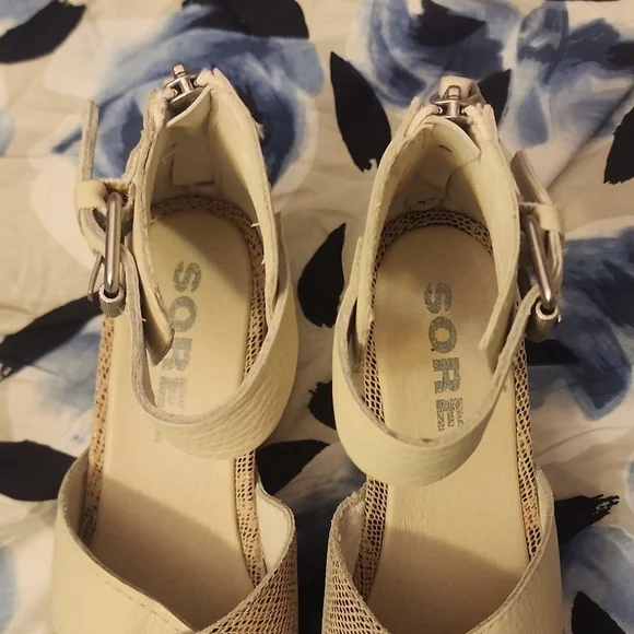 Sorel Women's Joanie II Casual Sandals - Snake and Creme - Size 8 - Picture 5 of 14